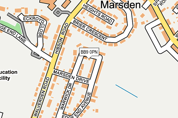 BB9 0PN map - OS OpenMap – Local (Ordnance Survey)