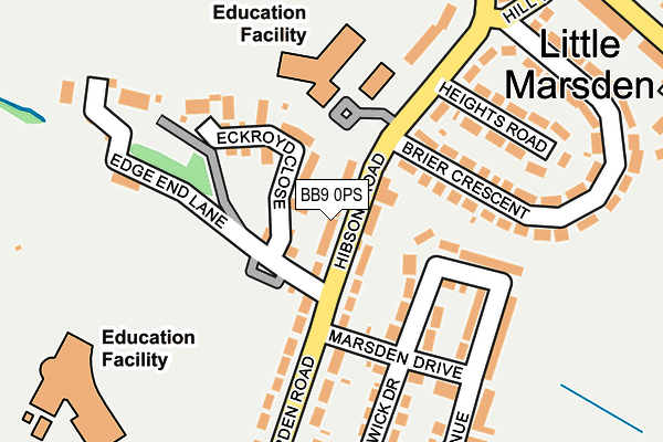 BB9 0PS map - OS OpenMap – Local (Ordnance Survey)