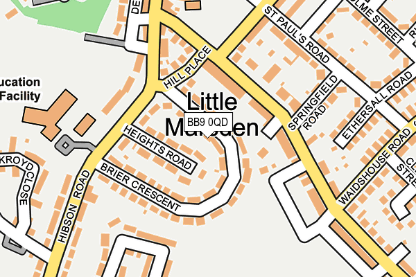 BB9 0QD map - OS OpenMap – Local (Ordnance Survey)