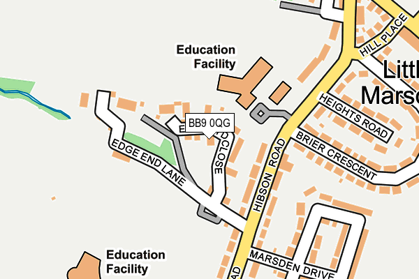 BB9 0QG map - OS OpenMap – Local (Ordnance Survey)