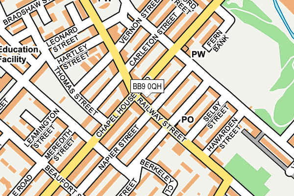 BB9 0QH map - OS OpenMap – Local (Ordnance Survey)