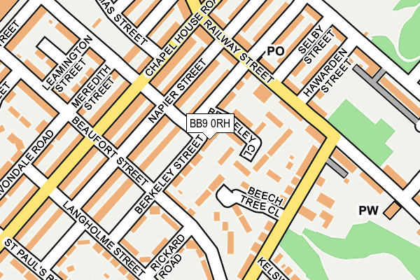 BB9 0RH map - OS OpenMap – Local (Ordnance Survey)