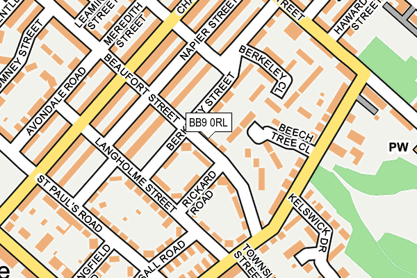 BB9 0RL map - OS OpenMap – Local (Ordnance Survey)