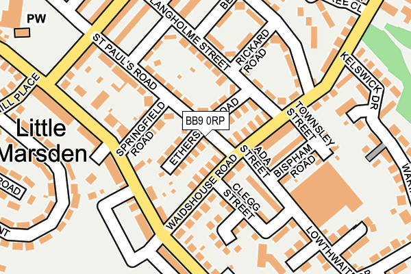 BB9 0RP map - OS OpenMap – Local (Ordnance Survey)