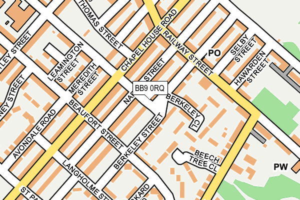 BB9 0RQ map - OS OpenMap – Local (Ordnance Survey)