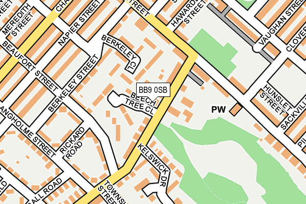 BB9 0SB map - OS OpenMap – Local (Ordnance Survey)