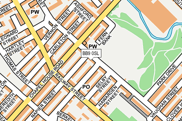 BB9 0SL map - OS OpenMap – Local (Ordnance Survey)