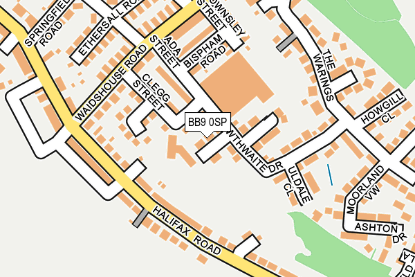 BB9 0SP map - OS OpenMap – Local (Ordnance Survey)