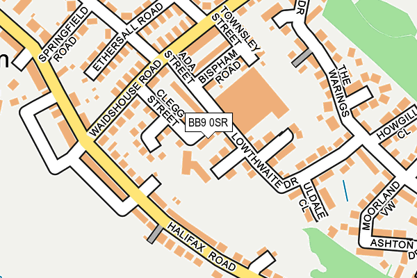 BB9 0SR map - OS OpenMap – Local (Ordnance Survey)
