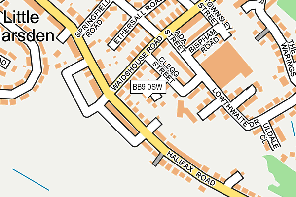 BB9 0SW map - OS OpenMap – Local (Ordnance Survey)