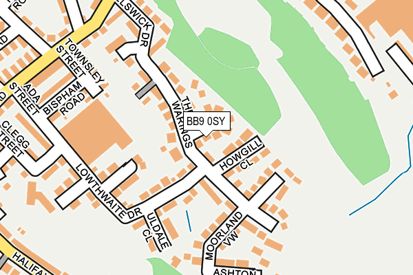 BB9 0SY map - OS OpenMap – Local (Ordnance Survey)