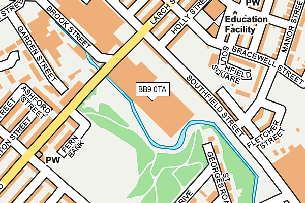 BB9 0TA map - OS OpenMap – Local (Ordnance Survey)