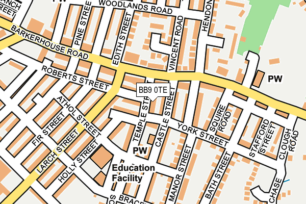 BB9 0TE map - OS OpenMap – Local (Ordnance Survey)