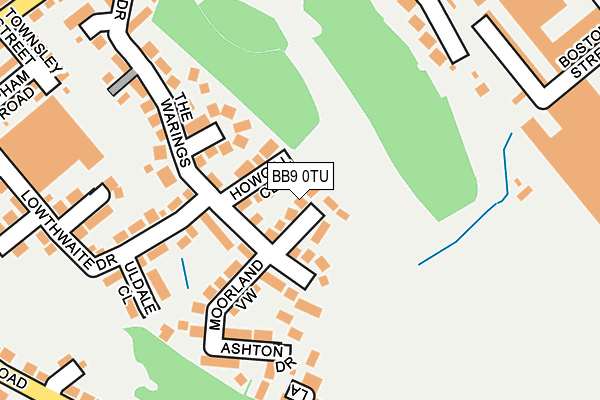 BB9 0TU map - OS OpenMap – Local (Ordnance Survey)