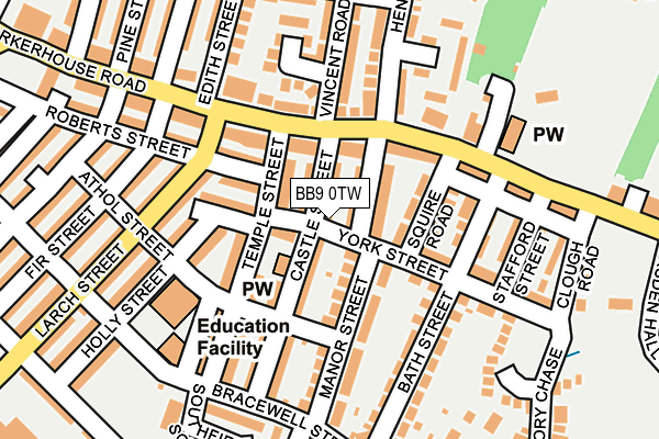 BB9 0TW map - OS OpenMap – Local (Ordnance Survey)