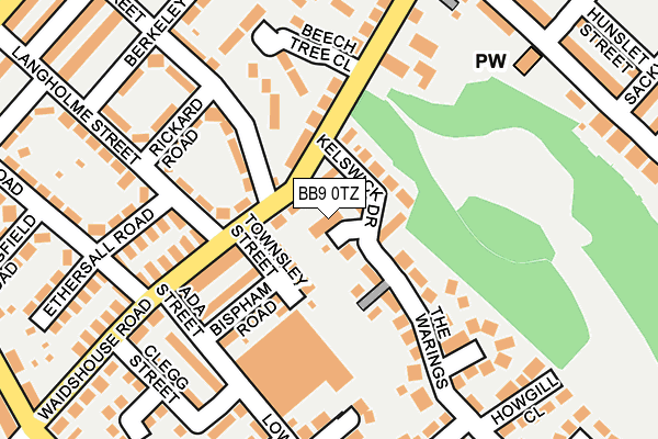 BB9 0TZ map - OS OpenMap – Local (Ordnance Survey)