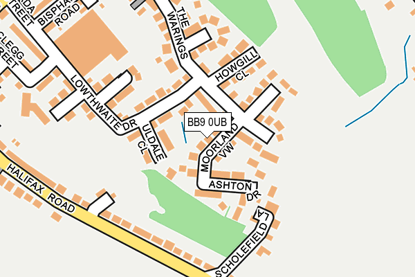 BB9 0UB map - OS OpenMap – Local (Ordnance Survey)