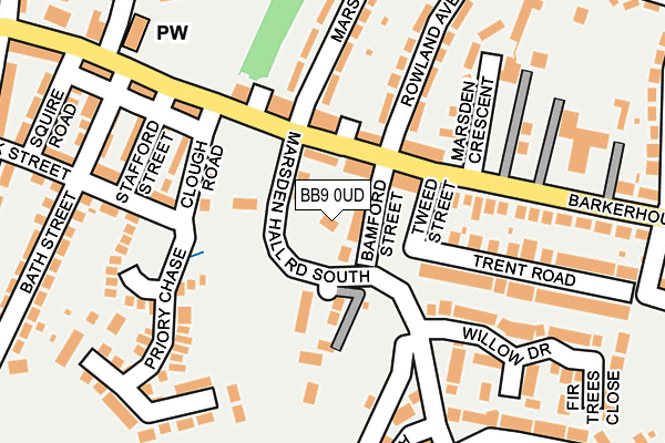 BB9 0UD map - OS OpenMap – Local (Ordnance Survey)
