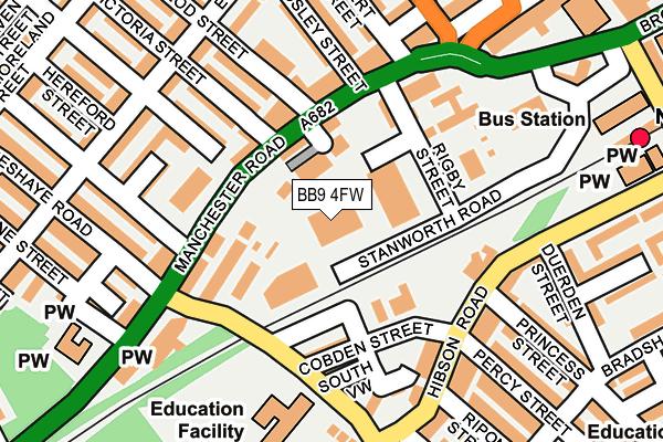 BB9 4FW map - OS OpenMap – Local (Ordnance Survey)