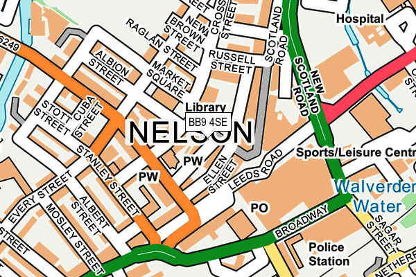 BB9 4SE map - OS OpenMap – Local (Ordnance Survey)