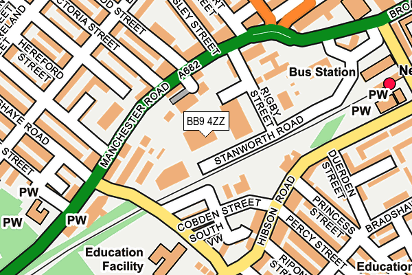 BB9 4ZZ map - OS OpenMap – Local (Ordnance Survey)