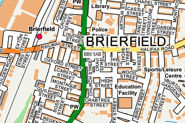 BB9 5AB map - OS OpenMap – Local (Ordnance Survey)