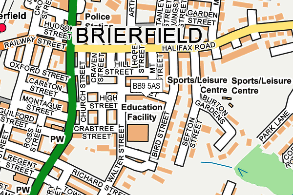 BB9 5AS map - OS OpenMap – Local (Ordnance Survey)
