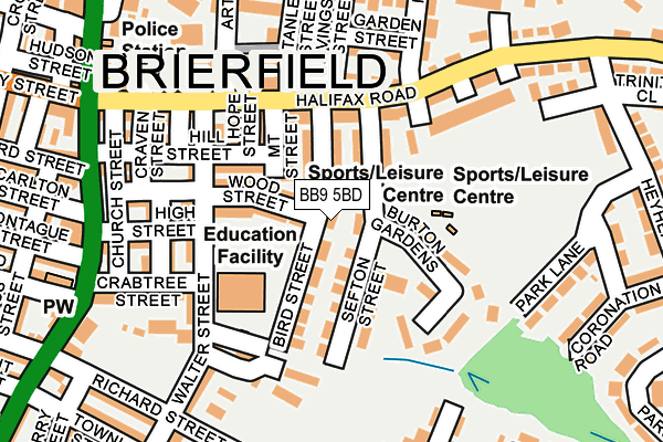 BB9 5BD map - OS OpenMap – Local (Ordnance Survey)