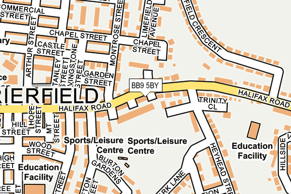 BB9 5BY map - OS OpenMap – Local (Ordnance Survey)