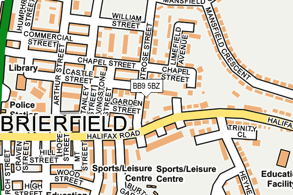 BB9 5BZ map - OS OpenMap – Local (Ordnance Survey)