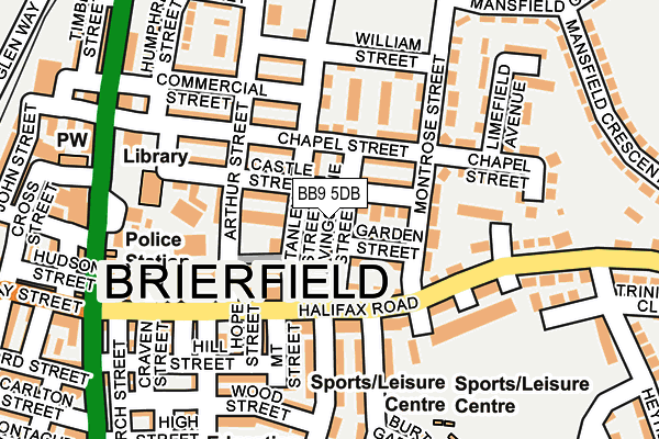 BB9 5DB map - OS OpenMap – Local (Ordnance Survey)