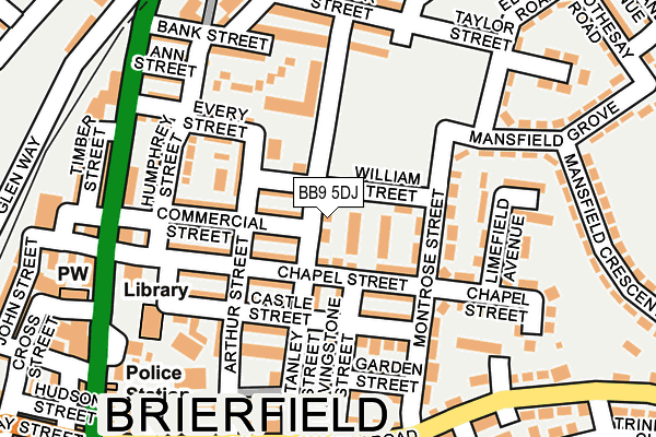 BB9 5DJ map - OS OpenMap – Local (Ordnance Survey)
