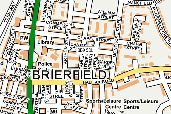 BB9 5DL map - OS OpenMap – Local (Ordnance Survey)