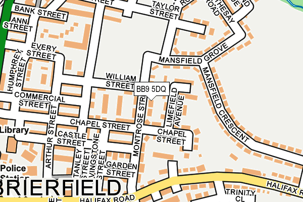 BB9 5DQ map - OS OpenMap – Local (Ordnance Survey)