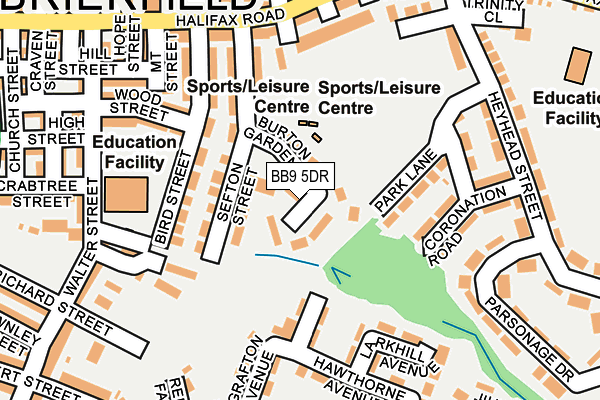 BB9 5DR map - OS OpenMap – Local (Ordnance Survey)