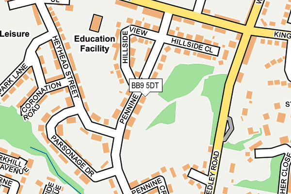 BB9 5DT map - OS OpenMap – Local (Ordnance Survey)