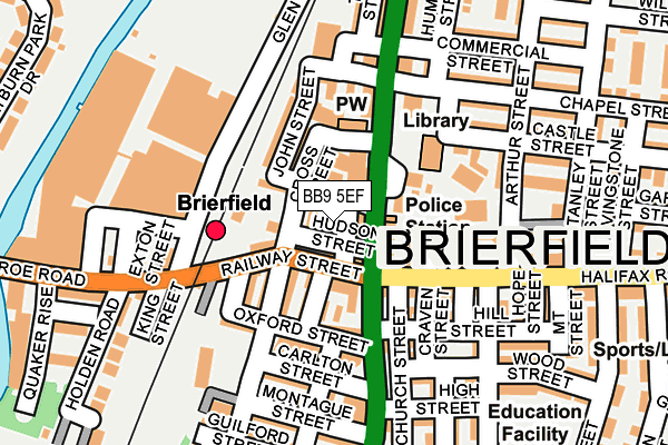 BB9 5EF map - OS OpenMap – Local (Ordnance Survey)