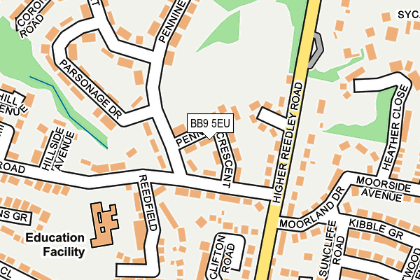 BB9 5EU map - OS OpenMap – Local (Ordnance Survey)