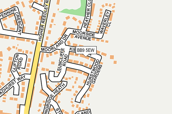 BB9 5EW map - OS OpenMap – Local (Ordnance Survey)