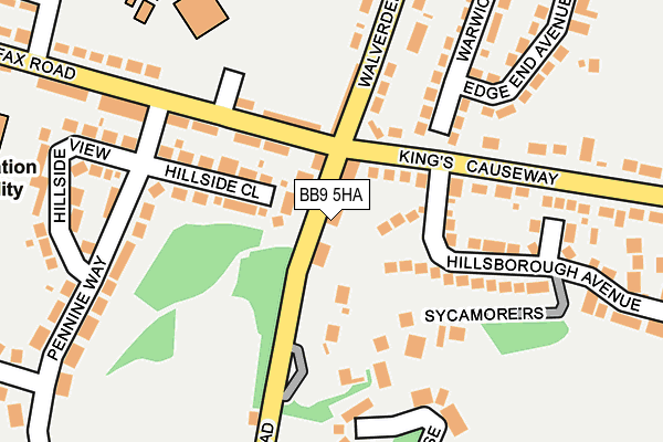 BB9 5HA map - OS OpenMap – Local (Ordnance Survey)