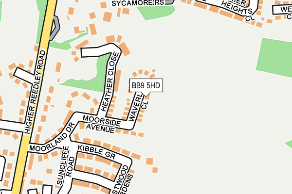 BB9 5HD map - OS OpenMap – Local (Ordnance Survey)