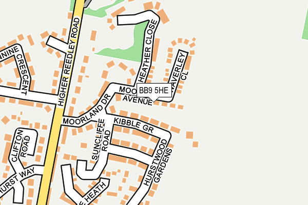 BB9 5HE map - OS OpenMap – Local (Ordnance Survey)