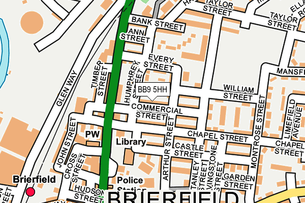 BB9 5HH map - OS OpenMap – Local (Ordnance Survey)