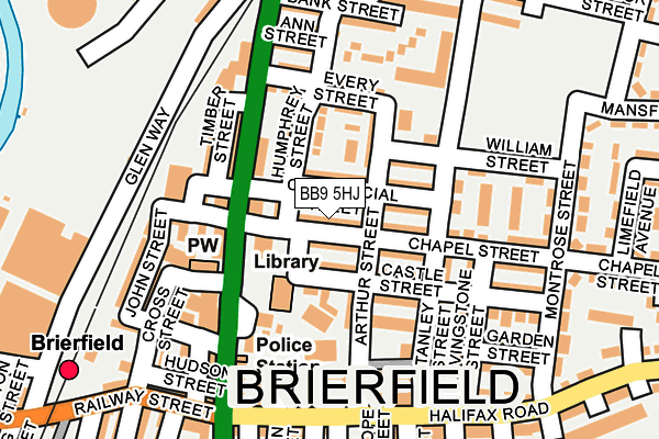 BB9 5HJ map - OS OpenMap – Local (Ordnance Survey)
