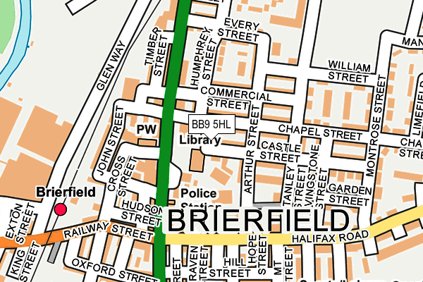 BB9 5HL map - OS OpenMap – Local (Ordnance Survey)