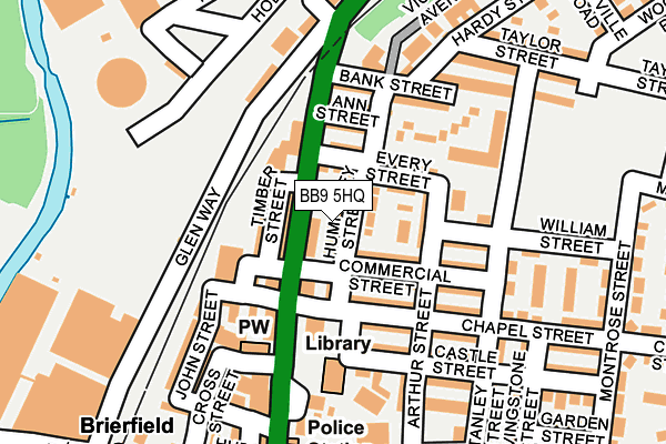 BB9 5HQ map - OS OpenMap – Local (Ordnance Survey)