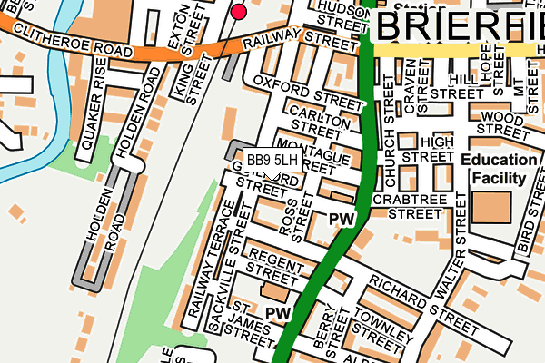 BB9 5LH map - OS OpenMap – Local (Ordnance Survey)