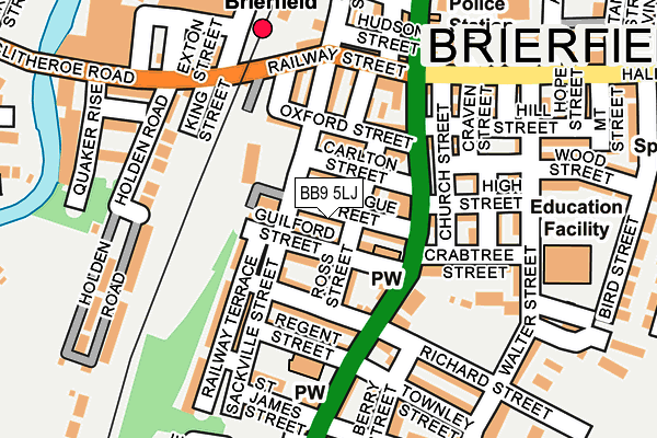 BB9 5LJ map - OS OpenMap – Local (Ordnance Survey)