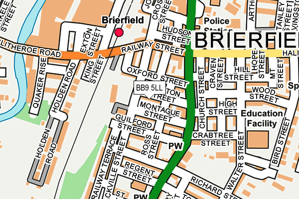 BB9 5LL map - OS OpenMap – Local (Ordnance Survey)