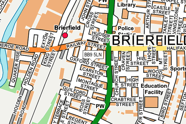 BB9 5LN map - OS OpenMap – Local (Ordnance Survey)